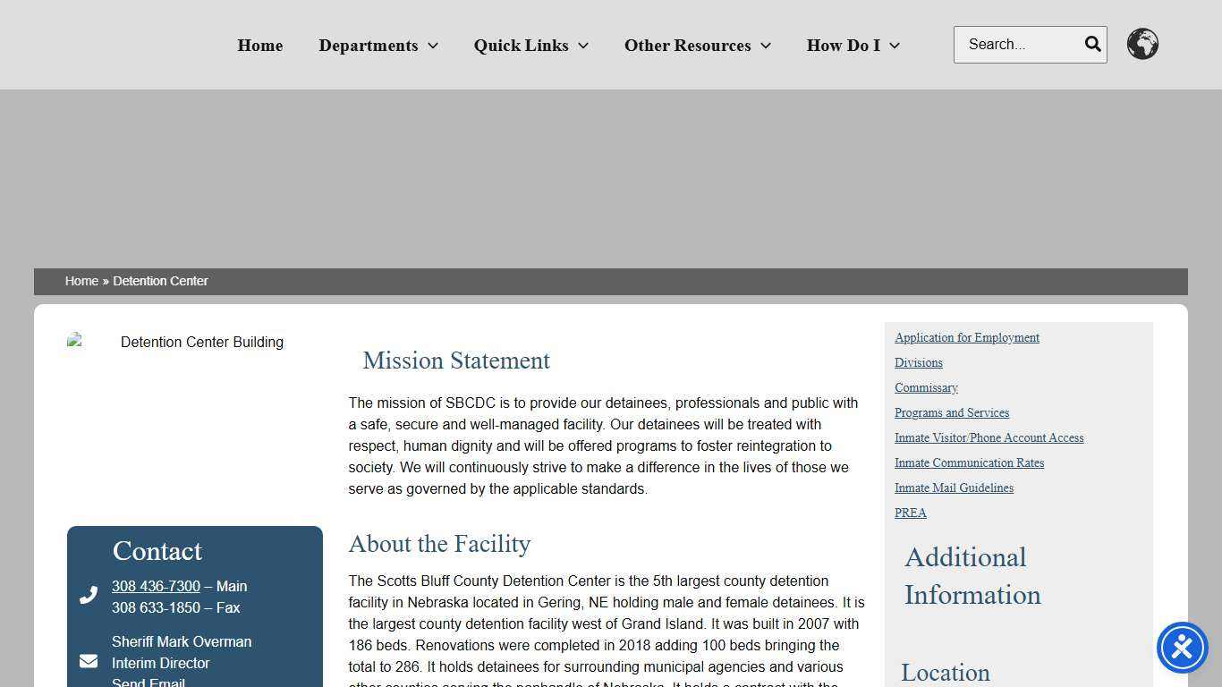 Detention Center – Scotts Bluff County