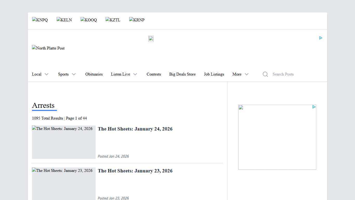 arrests North Platte Post